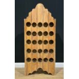 Oenophilia - a pine wine rack, twenty-five provisions, 147cm high, 63cm wide, 23cm deep