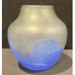 Contemporary Design - Claudio Tiozzo (Italian, b.1971) for Murano, a two tone fused and wheel carved