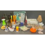 A collection of glass including Murano, cut glass, Bavarian, baskets, vases, etc (2 boxes)