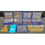 Coins – A collection of mainly circulated UK coins, consisting of nine plastic coin trays with