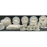 A Villeroy and Boch Basket pattern table service for eight, comprising dinner plates, side plates,
