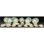 A Rococo revival style tea service for eight, pattern 3/270, comprising eight teacups, eleven