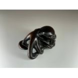 A Japanese, Meiji period netsuke, carved in the form of an octopus, c.1900