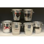 Garden Party Accessories - Six Vintage Aluminium Champagne Ice Buckets - Bollinger Champagne,