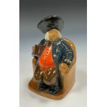 A Royal Doulton stoneware "Armchair Toby" ashpot or character jug designed by Harry Simeon, 15cm
