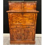 A Post-Regency gonçalo alves escritoire side cabinet, in the manner of Gillows of Lancaster,