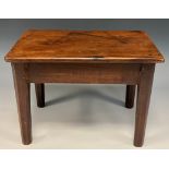 Miniature Furniture - a George III fruitwood rectangular dining table, of pegged construction,