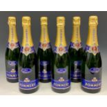 Champagne - Pommery Brut Royal, six 75cl bottles, 12.5% vol.