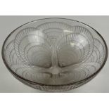 A Rene Lalique Art Deco Coquilles pattern bowl, 23.5cm diam, etched mark, c.1930