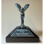 Automobilia - a Rolls Royce car mascot, Spirit of Ecstasy, inscribed in the maquette, mounted for