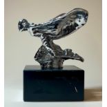 Automobilia - a Rolls Royce car mascot, Spirit of Ecstasy, signed in the maquette, mounted for