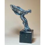 Automobilia - a Rolls Royce car mascot, Spirit of Ecstasy, signed in the maquette, dated 6.12.11,