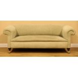 A late Victorian Chesterfield type sofa, by Lamb, Manchester (fl.1840-99), later stuffed-over
