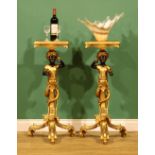 Interior Decoration - a pair of contemporary figural torchères or lamp tables, in the 18th century