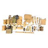 WW2 British 1937 Pattern Webbing collection, some items wartime dated others are post war to include
