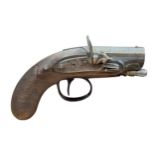 Georgian Flintlock Overcoat Pocket Pistol by Avery & Co, London, c.1800, lock engraved 'Avery &