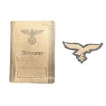 WW2 Third Reich Luftwaffe Wehrpass to Unteroffizier Otto Eibrut. Enlisted Jan. 1940 in Regt