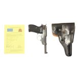 Deactivated WW2 Third Reich Walther P38 Pistol serial number 3063a. Fitted with a Walther P1
