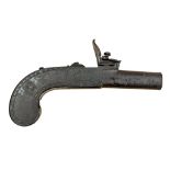 Rare Flintlock Box-Lock Pocket Pistol by Whitehern, Abingdon c.1800, signed action engraved with