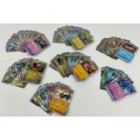 Pokemon Trading Cards - A collection of 100 all black rare Pokemon holographic cards including