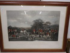 Sir Richard Sutton and the Quorn Hounds etching from the original painting by Francis Grant and