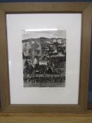 Glenda Hammond ltd edition etching 'Vicarage Hill, Perham' 5/50 pencil signed, titled and numbered