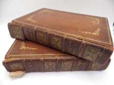 The Pope's Homer - Iliad of Homer Vol. I. and Iliad of Homer Vol. II. Leather bound -slight damage
