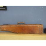 Vintage leather leg of mutton gun case