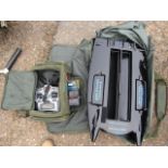 Microcat MK2 bait boat in carry bag with remote, spare batteries both in carry bags