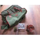 Fly fishing reels & bag