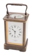 Drocourt, Paris, a brass-cased petite-sonnerie carriage clock