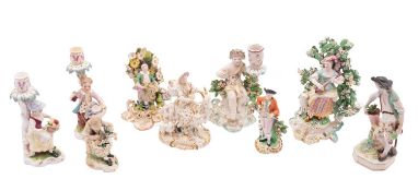 A mixed lot of Derby figures,