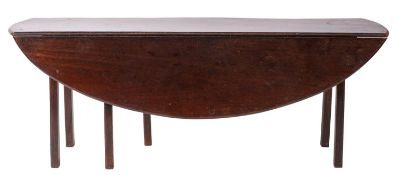A mahogany drop leaf wake table,