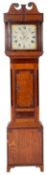 Crane, Worcester, an oak and mahogany longcase clock
