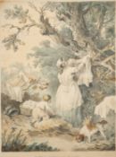 George Morland (British, 1763-1804) - Horse and Ostler,