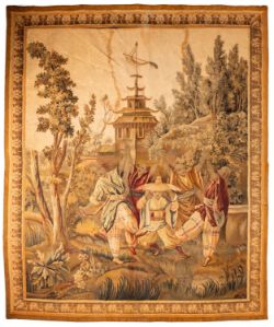 A Continental, probably French petit point tapestry,