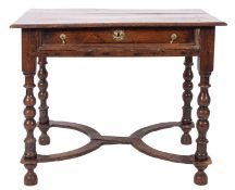 A William & Mary oak side table,