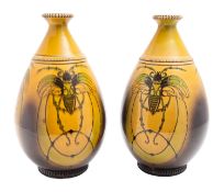 A pair of Thomas Forester pottery vases,