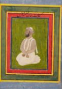 Safavid Persian school in the 17th century manner - Portrait study of 'Kifayat Khan the writer' -