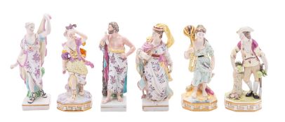 A group of three Derby figures,