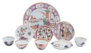 A mixed lot of Chinese famille rose porcelain,
