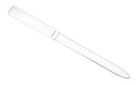 A silver paper knife, by Tiffany & Co., of plain tapering form, marked 