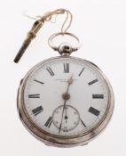 Russell & Son, London, 412974 a silver open-faced pocket watch with reversing pinion,