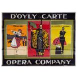 An early 20th century D'Oyly Carte Opera Company three sheet poster, circa 1910,
