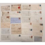 GB Queen Victoria Postal History, comprising 23 covers or entries including 2d Blues,