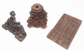 An 19th century carved linen fold panel,