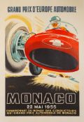 A reproduction Monaco Grand Prix 1955 po