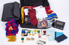 A collection of gilt and other Masonic j