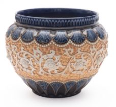A Doulton Lambeth jardiniere, embossed w