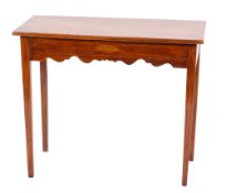 A mahogany and line inlaid side table in